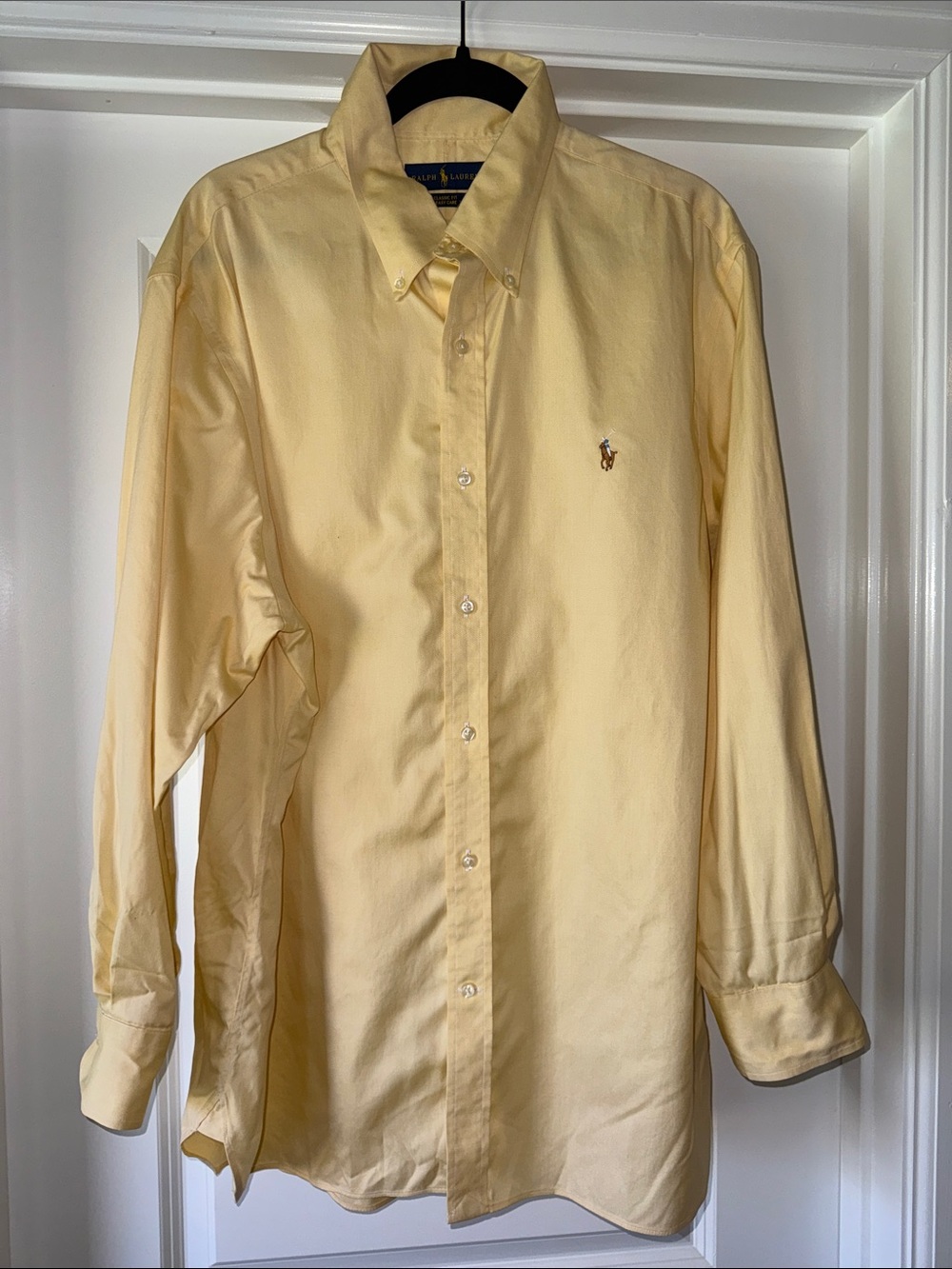 Polo by Ralph Lauren Pale Yellow Button-Down Dress Shirt Size XL